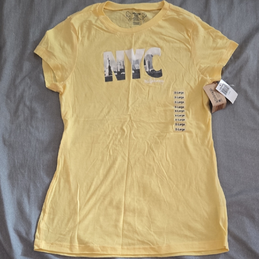 Yellow NYC Graphic Women's T-Shirt (Size XL)